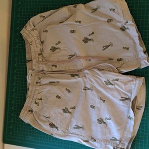Urban outfitters cactus print cotton shorts